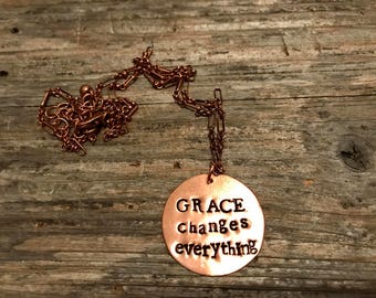 Grace changes everything necklace