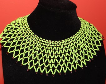 African beads statement necklace