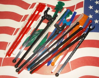 22 Vintage Across The USA Swizzle Stick Stirrers
