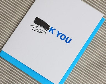 Redacted Thank You, Letterpress card (Single)
