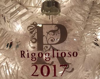Our First Christmas Ornament Married - Personalized Christmas Ornaments - Mr and Mrs - Gifts Couple - Newlywed Gift - Just Married - Mr Mrs