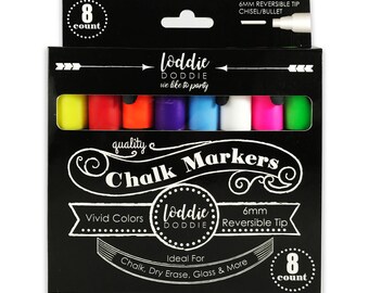 8 Count VIVID Colors Chalk Markers