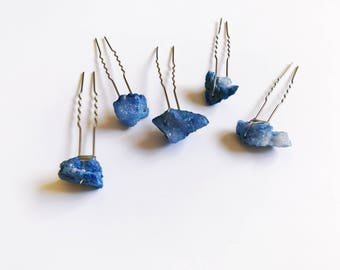 Cirrus-uly cloudy hair pins. set of three crystal hair pins. crystal hair pins.