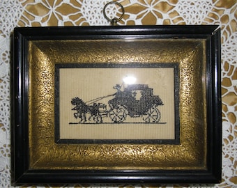 Vintage Picture Small Embroidered Picture Scottish Highland Vintage Picture Small Embroidered Picture Scottish Highland