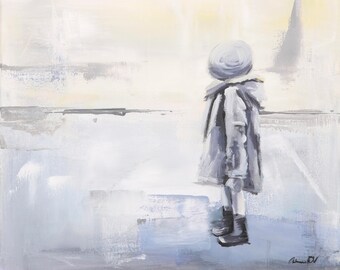 Look Back 18" x 21.5" ORIGINAL ARTWORK acrylic on canvas