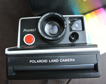 Polaroid Camera, Polaroid Pronto, Polaroid SX-70 Camera, Polaroid Land Camera, Mechanics Tested and Working, Camera with Case and Manual