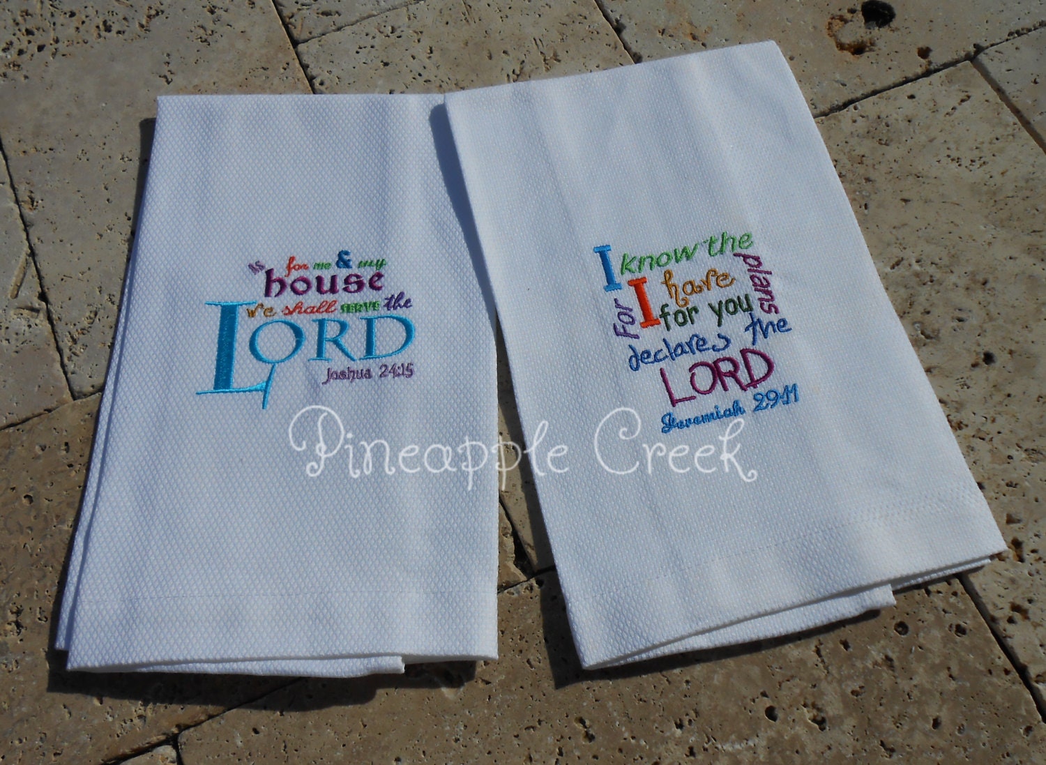 Scripture Tea Towels In Cotton
