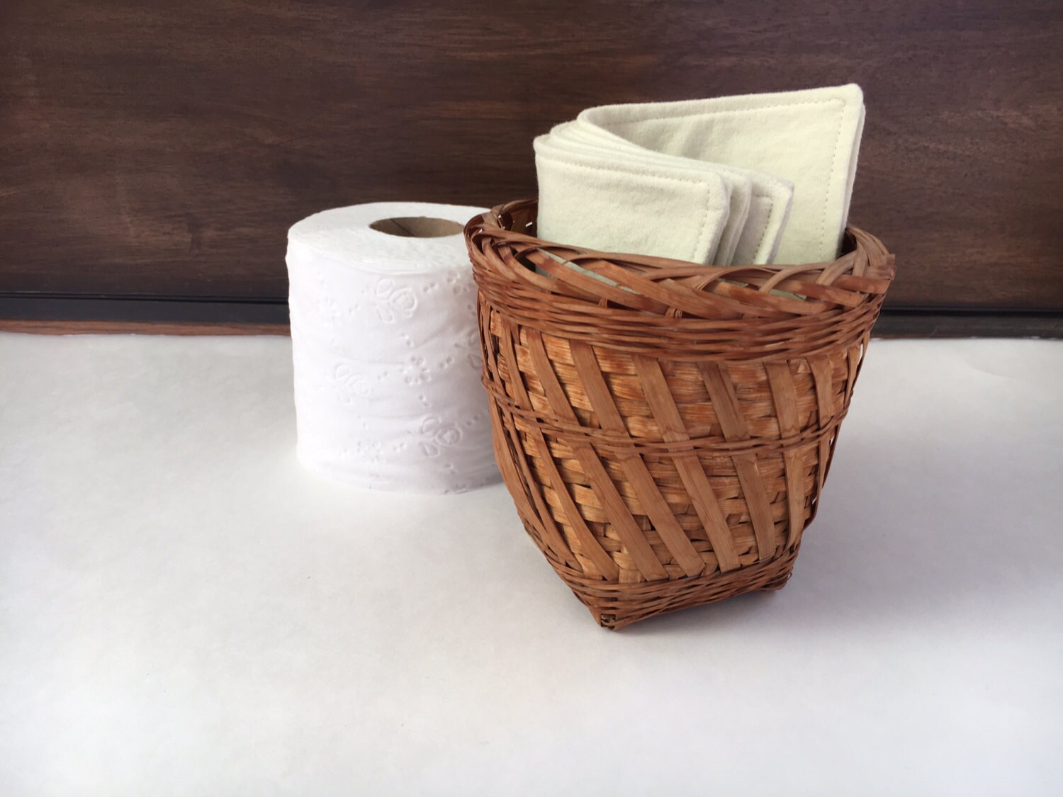 Washable Reusable Toilet Paper 2 Ply Cloth Wipes Ivory Soft
