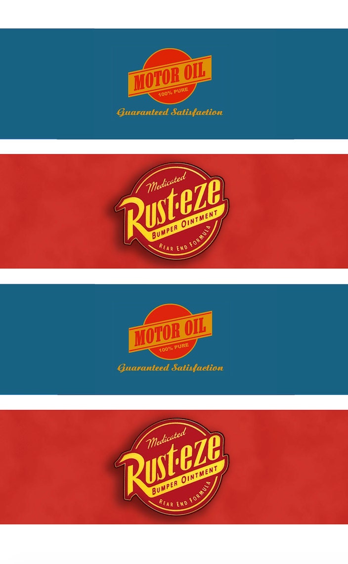 Disney Cars Motor Oil / Rusteze Birthday Water Bottle