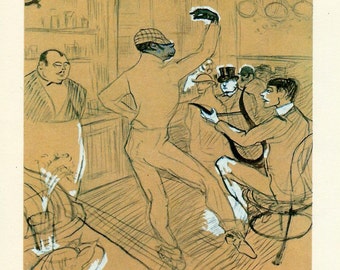 Toulouse-Lautrec - Chocolate Dancing to Frame or to use in Paper Arts, Collage, Scrapbooking, Mixed Media and MORE PSS 3023
