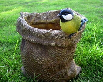 Bird on the hop-pocket Planter,Flower Planter ,Flower Pot Decoration,Outdoor/Indoor Planter Display LG0211