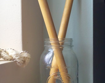 Large Jumbo 14" Size 35 Birch Single Pointed Knitting Needles