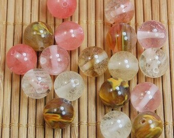 20 beads 8mm quartz stone
