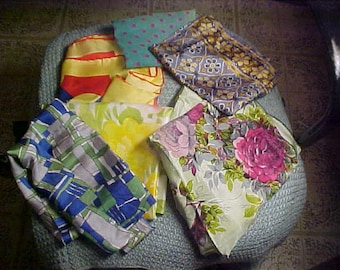 Vintage Silk and Rayon Scarves Lot of 6 #3017