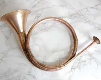 Vintage Brass Horn - Brass Hunting Horn - Vintage Horn