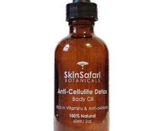ANTI-CELLULITE Contouring & Detox Massage Oil, Natural Ingredients, Essential Oils, Vitamins and Anti-oxidants
