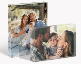 Custom Photo Block: Clearer than Glass, 125mm x 175mm (7" x 5"), Printed Acrylic, The Perfect Gift or Memento, Personalised With Your Photos