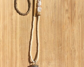 OX Bone Tribal Crystalized Necklace