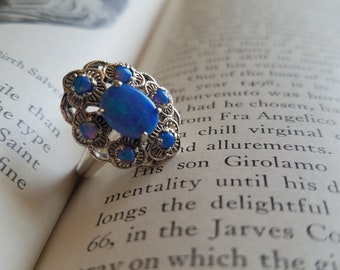 Opal Antique Vintage-Style Ring Sz 7