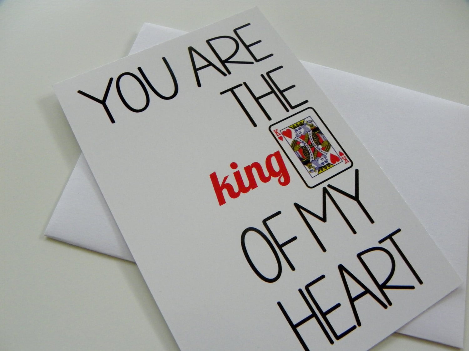 Funny Romantic Card King Of Hearts Valentine Card Love Card