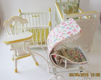 Vintage Dollhouse Furniture for Nursery