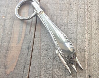 Fork Keychain| Keychain | Flatware Keychain| Silverware Keychain | Vintage Keychain| Repurposed Fork Keychain |Repurposed keychain