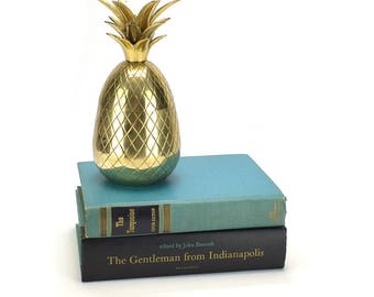 7 3/4" Vintage Brass Pineapple Container - Gold Pineapple - Mid Century Bar Cart Accessories Decor Hollywood Regency - Southern Hospitality
