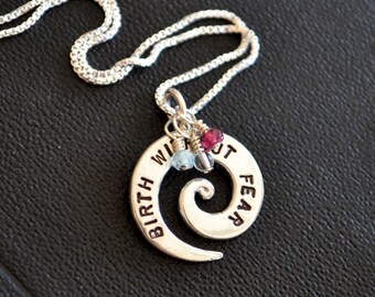 Birth Without Fear Spiral Necklace