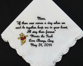 Mother of the Bride Embroidered Wedding Handkerchief