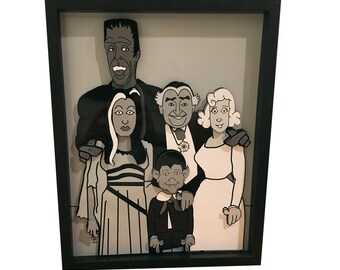 The Munsters 3D Art Herman Munster Lily Munster Lily Munster Grandpa Eddie Munster