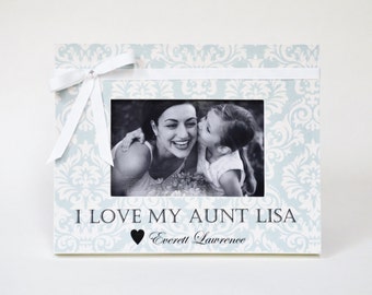 Personalized Aunt Picture Frame - Aunt Gift Nieces Nephews Photo Frame - Available in 4 Sizes and many Colors and Styles