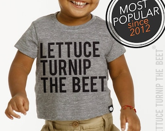 Lettuce turnip the beet ® trademark brand OFFICIAL SITE - heather grey infant track t shirt or baseball jersey with classic logo - funny tee