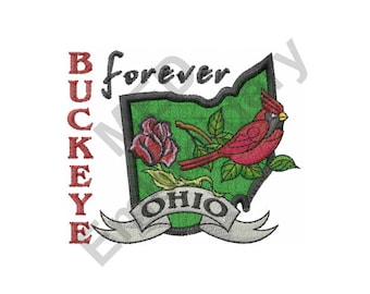 Buckeye - Machine Embroidery Design, Buckeye Forever, Ohio State