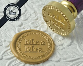 Mr. & Mrs. - Wax Seal Stamp by Get Marked  - Wedding Collection (WS0188)