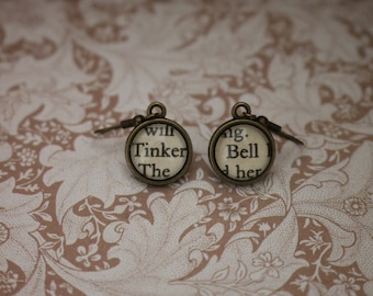 Tinker Bell Earrings ~ Peter Pan ~ J.M. Barrie ~ Captain Hook ~ Neverland ~
