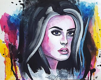 Douce mélancolie.Illustration,Aquarelle extra-fine