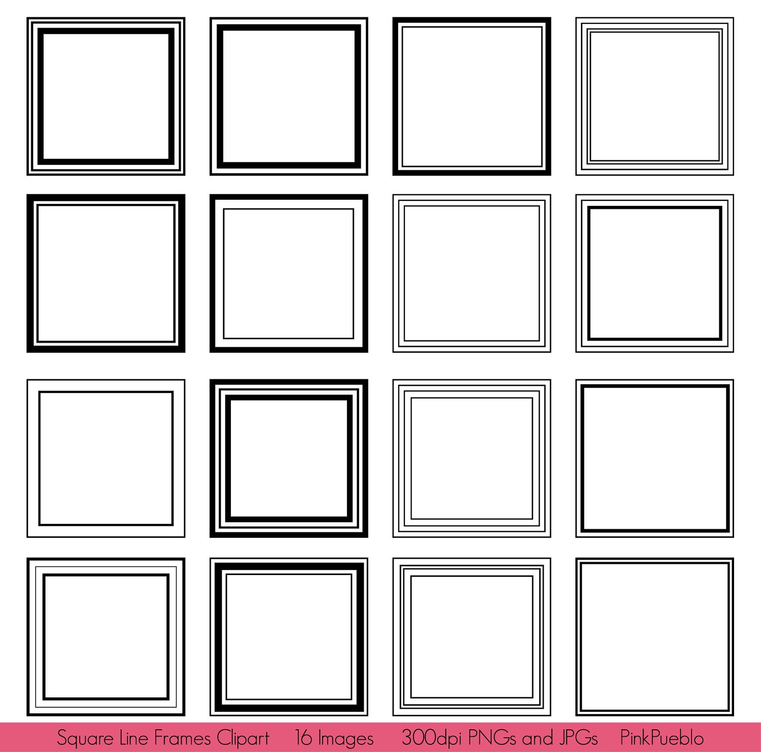 Square Frames Clipart Clip Art Square Line Frames Clipart