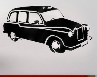 Black London taxi Stencil, London stencil, painting stencils, Ideal Stencils