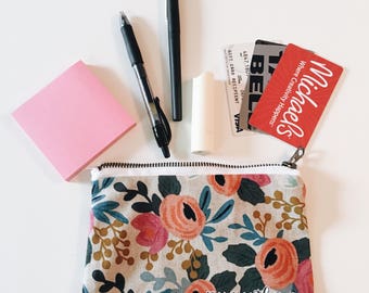 Pink Floral Pouch/Wallet