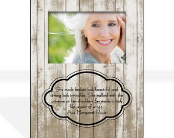 Sympathy Gift Mother Custom Photo Frame, Condolence Gift, Custom Quote Picture Frame Personalized Rustic Custom Designed 8 x 10 w/ 4 x 6