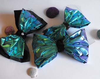 Iridescent Mermaid Scale Hairbow