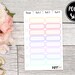 Pocket Size Pastel Boxes with Tabs || Pocket Size Insert Mini Functional Planner Stickers