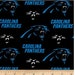 NFL Carolina Panthers Fabric 1/2 yard+