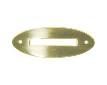 Coin Slot - Oval Stamped Brass Coin Slot for Money Banks Etc.