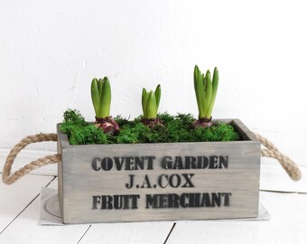 Wooden box for flowers