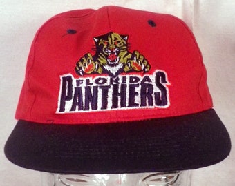 vtg 90s Florida Panthers NHL Twill Snapback Hat Cap fresh caps Youth size