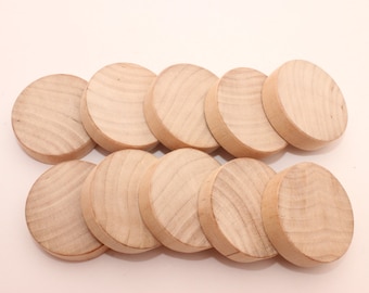 Set of 50 birch wood discs | 1,5" / 3,7cm