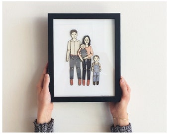 Paper Doll Portrait — Custom Order
