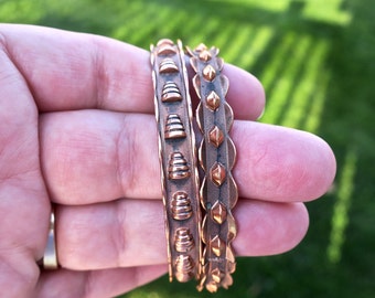 Vintage Set of 2 Renoir Copper Bangle Bracelets