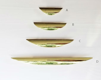 Luna Cabinet Knob - Brass Drawer Pull - Cabinet Pull - Polished Brass Drawer Pulls